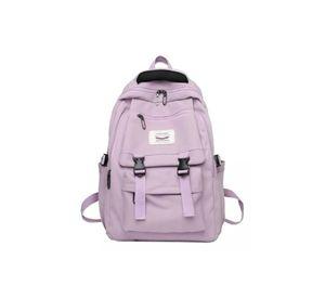 Mochila escolar juvenil impermeable gran capacidad 40L lila