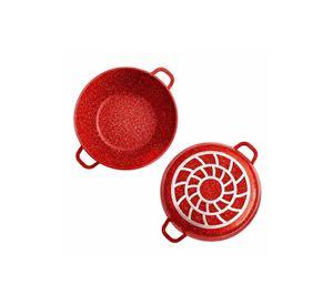 Juego de Ollas 12 Piezas Granito Royal Dessine color Rojo
