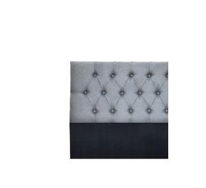 Respaldo 2 Plazas Piso Capitone Premium 150x140 CM Gris Claro Lino