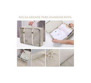 Bolsas de viaje 8 en 1, color beige