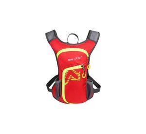 Mochila outdoor trekking + bolsa de agua color rojo