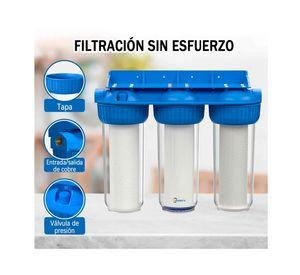 Filtro De Agua 3 Etapas Purificador 10 Pulgadas 5 Micras