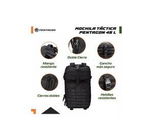 Mochila táctica militar impermeable color negro