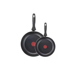 Set de 2 sartenes Easy Cook Tefal, 24 cm y 30 cm, aluminio, negro