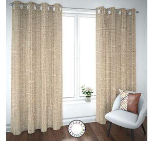 SET DE CORTINAS HOGAR 2 PAÑOS DE 140 X 220 CM BEIGE