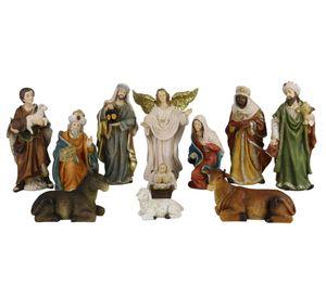 Pesebre Sagrada Familia 26cm Acabado Premium Decoración Navideña