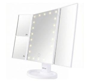 Espejo Plegable Vivitar Aumento 1x2x3x 22 Led MR1307