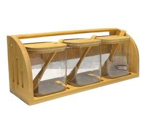 Set 3 Frascos Almacenamiento Asa Transporte Contenedor Jhn