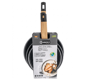 Pack 3 Sarten 20, 24 Y 28 Cm Set De Sartenes Ceramicos