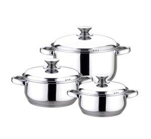 Batería Cocina Inoxidable 6 Piezas Pavia