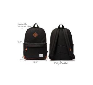 Mochila urbana escolar bolso a la moda Caribe 28L negro