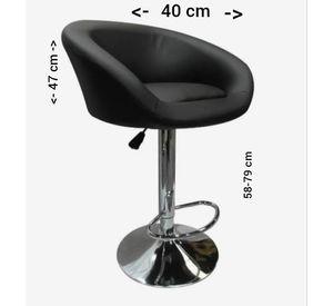 Pack Sillas Bar Taburete Americana Ecocuero Negras
