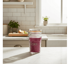 Frasco De Vidrio Hermetico Con Tapa Para Cocina 1 Litro
