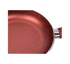 Sarten De Cocina Antiadherente 22cm Rojo Mango De Silicona