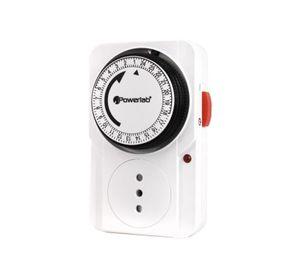 Timer Analogo 2000W Temporizador 24 Horas Blanco Powerlab