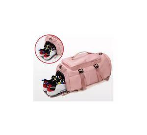 Bolso de viaje impermeable, mochila multiusos, hombro, gimnasio, color rosado
