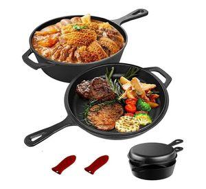 Sartenes De Hierro Fundido Gruesa Doble Uso 26cm