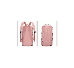 Bolso de viaje impermeable, mochila multiusos, hombro, gimnasio, color rosado