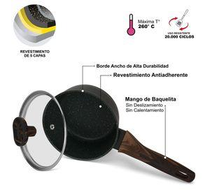 Cacerola Antiadherente Cuisine con Fondo de Inducción 1.3 Litros Fissman