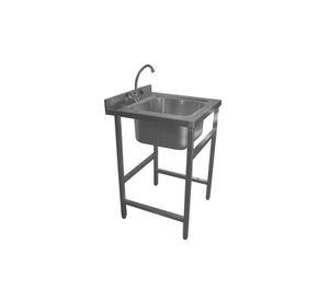 LAVADERO MURAL 1 TAZA ACERO INOX 70X70X85 CM