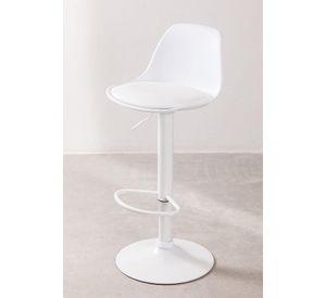 Pack 2 Pisos y sillas bar MKP Eames Base Blanca para Cocina o Bar Blanco