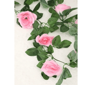 Enredaderas rosas artificiales rosadas