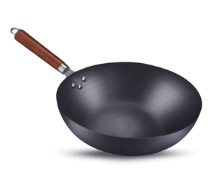 Wok 32cm Acero Al Carbono Nitrificado Antiadherente Natural Ligero