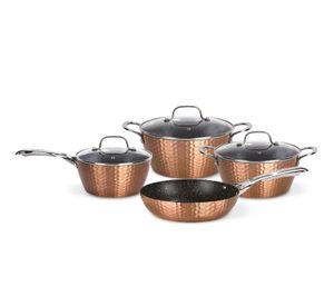 Batería de Cocina Antiadherente Copper 7 Piezas Simplit