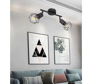 Lámpara Techo Decorativa 2 Focos Orientables Pared Jhn