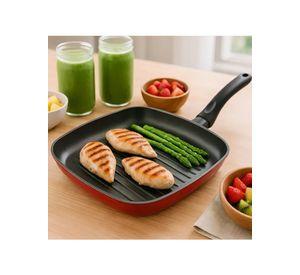 Sarten Asador Antiadherente 27 Cm Acero Vitrificado Magefesa