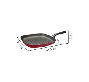 Sarten Asador Antiadherente 27 Cm Acero Vitrificado Magefesa