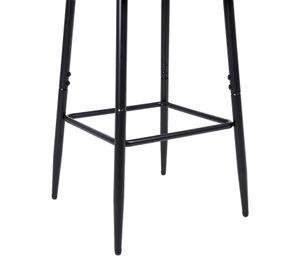 Pack 2 Pisos de Bar de Cocina Mid-Century con Respaldo Negro