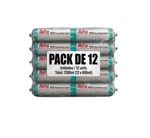 Pack 12 Sellador Poliuretano Akfix P635 Blanco Juntas Muros