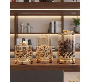 Set Frasco Decorativo Moderno Recipiente Adorno Hogar Jhn