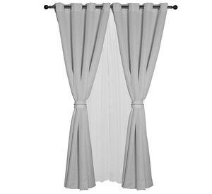 Cortina set Barbara 8 pzas. 1.40 x 2.25 Gris