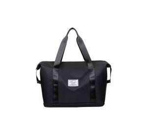 Bolsa de gran capacidad para viajes, hombres y mujeres, deportes, color negro