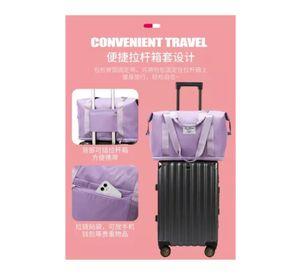 Bolsa de gran capacidad para viajes, hombres y mujeres, deportes, color negro