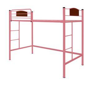 Cama alta child 1 plaza rosado