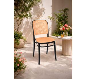 Silla Terraza Plástica Cairo Negra/Beige Grande