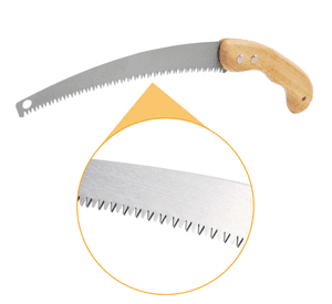 Sierra Podadora Curva Manual Mango Madera + Funda 33 Cm