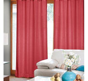 Set Cortina 2P Embossed Rojo