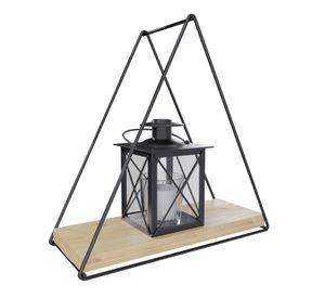 REPISA TRIANGULAR PINO BLACK 25X10X25CM VEKKAHOME