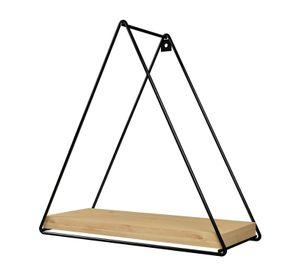 REPISA TRIANGULAR PINO BLACK 25X10X25CM VEKKAHOME