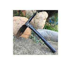 Pala Portátil Jardín Camping Plegable con Funda y Brújula