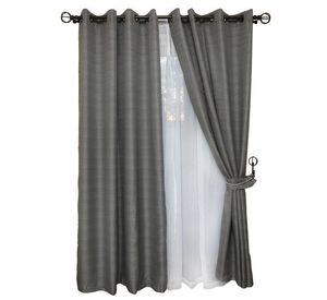 Set Cortina Rustica Con Argolla 8 Piezas Gris