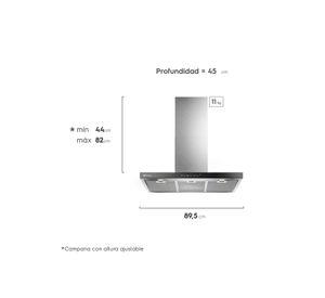 Campana Cocina Decorativa Electrolux Pared 90cm Timer CE9TF