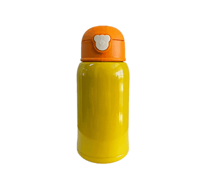 Termo Amarillo Con Funda Colgante Agua Fria y Caliente 450ml
