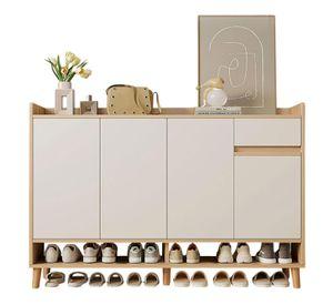 Zapatero Bicolor Elegance 4 Puertas Organizador Estante 122 CM