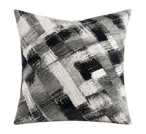 Funda Cojin Decorativo Diseño Abstracto Gris Negro 45x45
