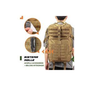 Mochila táctica militar impermeable color café